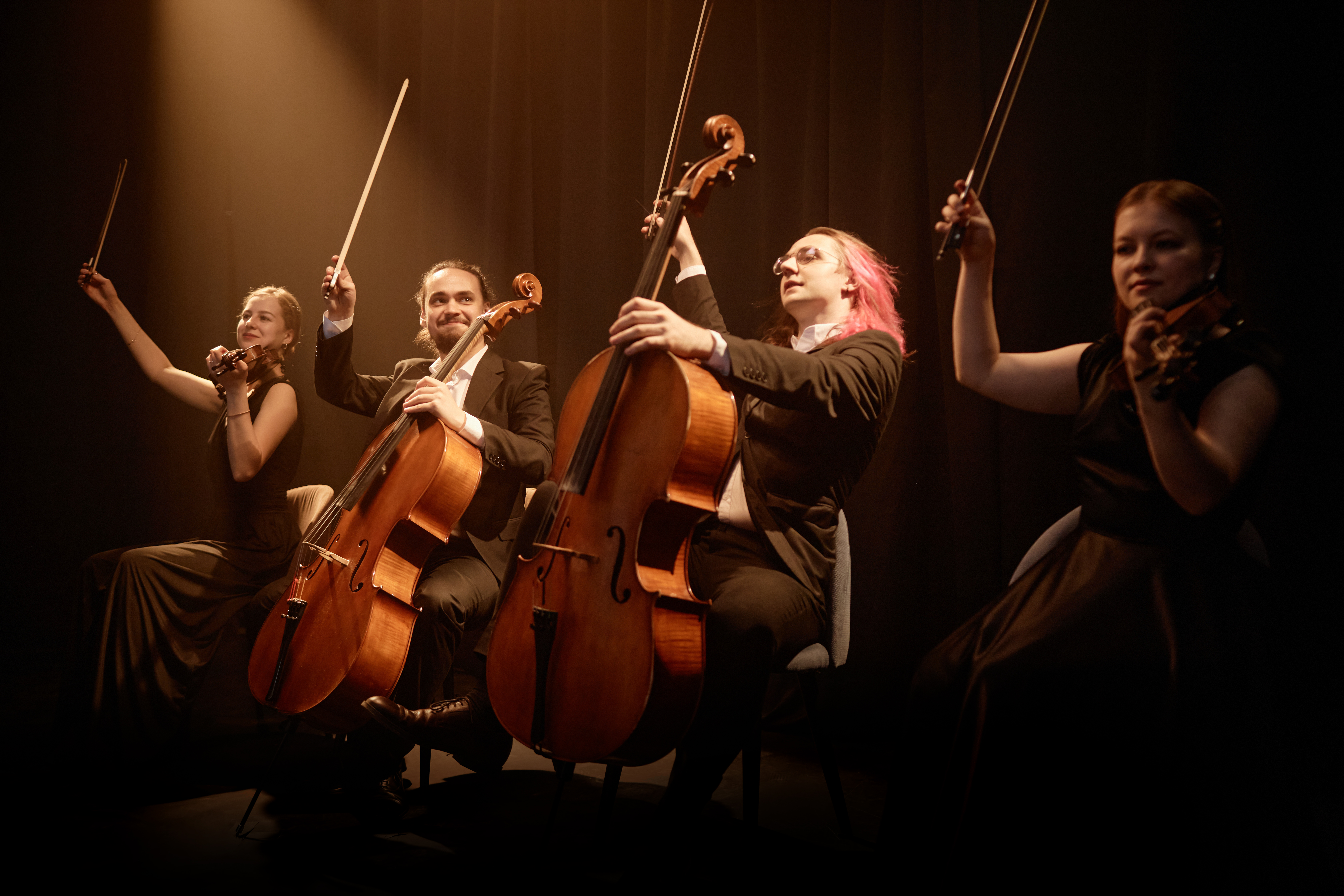Streichquartett auf der Bühne